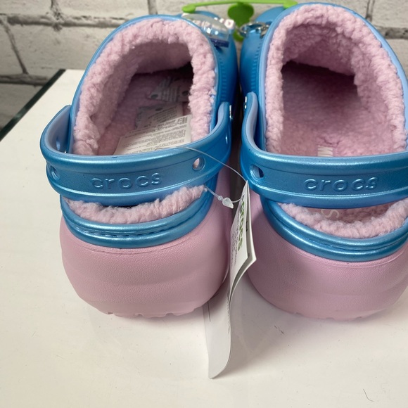 Crocs Mean Girls Limited Edition Platform Clogs Shoes Blue & Pink Lined Size 8 - Picture 3 of 12
